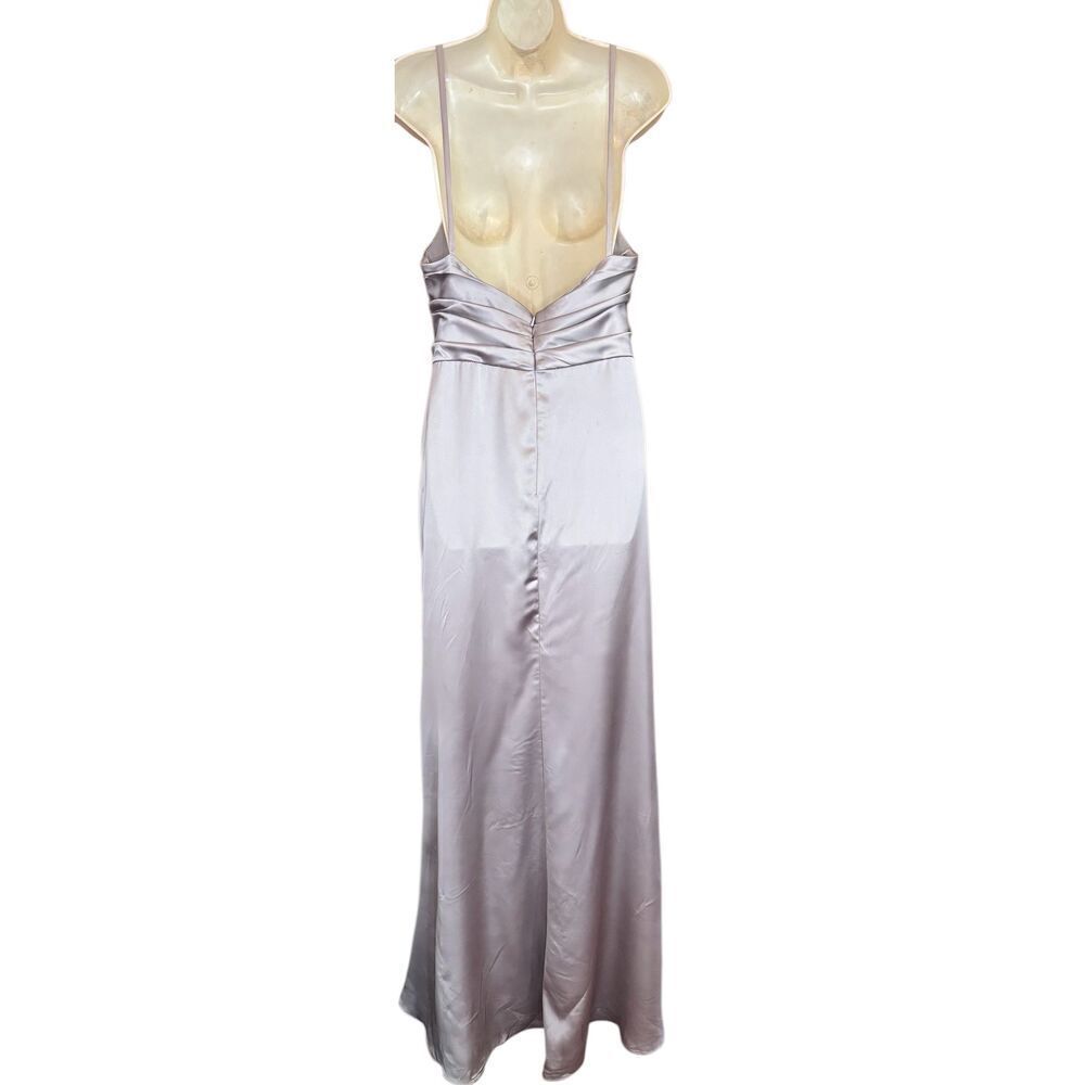 Mac Duggal 26586 Ruched Dress in Platinum Size 10 - Picture 5 of 6